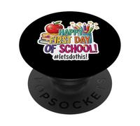 Happy First Day Of School #letsdothis New Student Teacher PopSockets Adhesive PopGrip