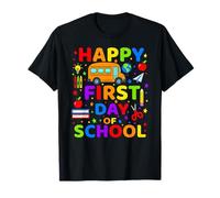 Happy First Day of School Rainbow Bus T-Shirt