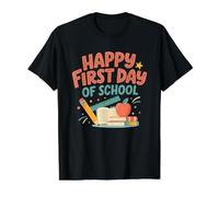 Happy First Day of School Value Graphic T-Shirt, Men, Black, XL