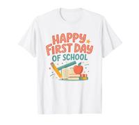 Happy First Day of School Value Graphic T-Shirt, Men, White, M