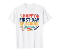 Happy First Day of School Value Graphic T-Shirt, Men, White, S