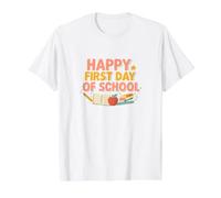 Happy First Day of School Value Graphic T-Shirt, Men, White, XL