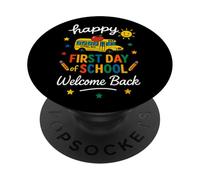 Happy First Day of School, Welcome Back, School Design PopSockets Adhesive PopGrip