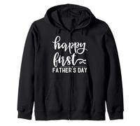 Happy First Father's Day New Dad Celebration Zip Hoodie