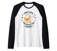Happy First Mother's Day Chicken Chick Mom Design Raglan Baseball Tee