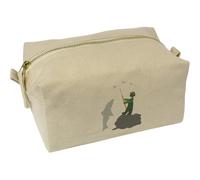 'Happy Fishing by The River' Canvas Wash Bag/Makeup Case (CS00041322)