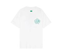 Happy Flower T-Shirt- male- FLÂNEUR- T-Shirts- White- XL- Tops XL