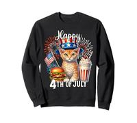Happy Fourth of July Devon Rex Cat Sweatshirt