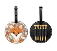 Happy Fox Black Printed Golf tee Storage Bag - Portable Design, Easy to Organize tee