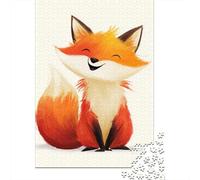 Happy Fox Illustration-2 Jigsaw Puzzles Puzzle for Adults Kids. 1000 Pieces Whimsical Challenge Toy Educational Games Home Decoration for Educational Games Gifts 70x50cm/1000pcs
