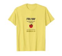 Happy Fri-Yay Teacher: 5 Days Down, 2 to Recover Apple Fun T-Shirt, Men, Lemon, 3XL