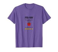 Happy Fri-Yay Teacher: 5 Days Down, 2 to Recover Apple Fun T-Shirt, Men, Purple Heather, 3XL