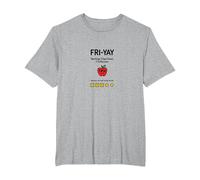 Happy Fri-Yay Teacher: 5 Days Down, 2 to Recover Apple Fun T-Shirt, Men's Big and Tall, Heather Grey, 3X Tall