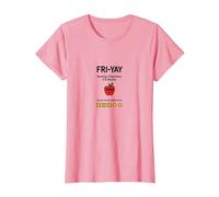 Happy Fri-Yay Teacher: 5 Days Down, 2 to Recover Apple Fun T-Shirt, Women, Pink, 3XL