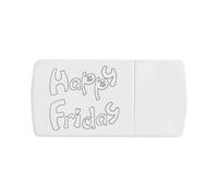 'Happy Friday' Pill Box with Tablet Splitter (PI00034098)