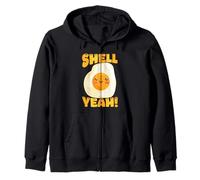 Happy Fried Egg Kawaii Breakfast Food Lover Zip Hoodie