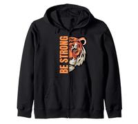 Happy Funny Life Wonderful Moment To Be Strong Matching Team Zip Hoodie