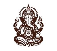 Happy Ganesh Chaturthi and Hindu God Lord Ganesha Vinayaka Chaturthi Wall Decals Paster Paper 57.6x81.3cm Car Body Decoration Coffee