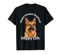 Happy German Shepheard Happy Life Pet Dog Owner Art Design Value Graphic T-Shirt
