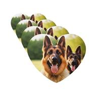 Happy german shepherd Car Air Fresheners Cards 4 Pcs Hanging Fragrance Scented Cards Long-Lasting Car Aromatherapy Tablets for Wardrobe Bathroom Car Interior Mirror Pendant Gifts