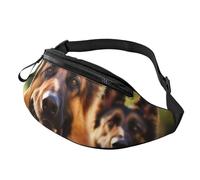 Happy german shepherd Fanny Pack for Men Women Crossbody Waist Bag Waterproof Sports Belt Bag Outdoor Hip Pack