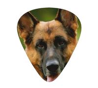 Happy German Shepherd Printed,12 Pcs Guitar Pick,3 Different Thickness Plectrums for Acoustic Guitar Bass Ukulele (0.46mm 0.96mm 0.71mm)