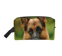 Happy German Shepherd PrintedMakeup Trave Bag for Women,Cosmetic Large Capacity Organizer