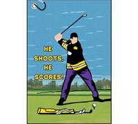 Happy Gilmore Golf Towel with Bag Clip Adam Sandler Golf Film Golfing Accessories Gift (He Shoots He Scores)