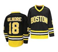 Happy Gilmore Jersey #18Adam Sandler: 1996 Movie Ice Hockey Jersey for Halloween Hip Hop Party Sports Clothing, #18 Black, XXL