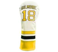 Happy Gilmore Syren Golf Driver Head Cover Premium Faux Leather Driver Protector Odyssey Fit Magnetic Closure Yellow Golf Club Cover