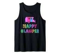 Happy Glamper Girl Camp Glamping Camping Glampy Squad Tank Top