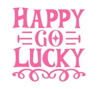 Happy go Lucky Fine Carving Stickers 42x42.2cm Do not Damage The Wall Surface Pink