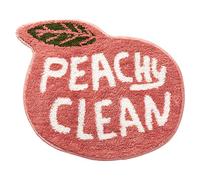 Happy Go-Mart Cartoon Peach Bath Mat, Coral Non-Slip Carpet Rug Absorbent Foot Mat Bathroom Mat Doormat (25 * 22 inch)