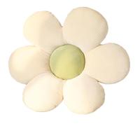 Happy Go-Mart Daisy Flower Decorative Throw Pillow Cute Floral Sunflower Cushion for Bedroom Sofa 40cm (white+green)