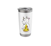 Happy Goat Hugging Pizza Slice Stainless Steel Insulated Tumbler