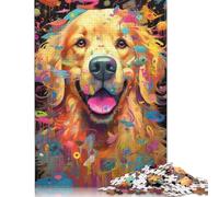 Happy Golden Hair 1000 Wooden Puzzle for Adults, Jigsaw Puzzles for Adults Unique Shape Puzzle Gifts, Puzzles for Family Game 1000pcs (75x50cm)