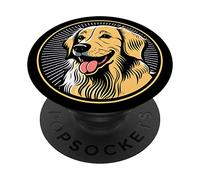 Happy Golden Retriever Pop Art Cute Colorful Dog Lover PopSockets Swappable PopGrip