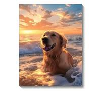 Happy Golden Retriever Puzzles 300 for Adults,jigsaw puzzles for adults 300 Pieces Puzzle Home Challenging Educational Games Home Decoration puzzle Gifts