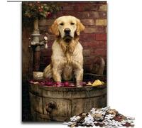 Happy Golden Retriever Puzzles for Adults Teens 1000 Pieces, Suitable for Ages 14 And Up Family Fun It Is Ideal As A Gift for The Whole Family (50x75cm)