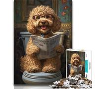 Happy Goldendoodle Adult Jigsaws 1000 Pieces Difficult,Family Game Stress Reliever Difficult Challenge Great Gifts And Toys 38x52cm