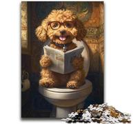 Happy Goldendoodle Jigsaw Puzzles 2000 Pieces for Adults Teens,Challenging To Complete But Fun And Humorous Educational Game for Birthday (70X100cm)