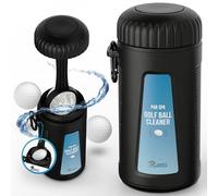 Happy Golfer Golf Ball Cleaner & Washer | Portable Golf Ball Cleaner for Golf Balls | Golf Ball Washer with Clip for Bag & Trolley | Golf Accessory Gift for Men & Women