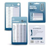 Happy Golfer Golf Club Range Card | Perfect Golf Gift for Men & Women | Double-Sided Distance Guide | Personalise Your Own Yardages | Essential Golf Accessory