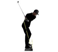 Happy Golfer Golf Swing Trainer for Swing Plane & Alignment | Plate with Two Alignment Sticks | To Perfect Your Golf Swing with Multiple Training Drills | Golf Practice Training Aid
