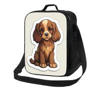 Happy GoLucky Cocker Spaniel - Cartoon Dog Animal Lunch Bags Insulated Bento Box Lunch Tote Picnic Bags Cooler Bag Woman Student