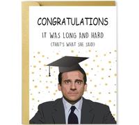 Happy Graduation Card for Him Her, The Office TV Show Gift for Classmates Friends, Humorous College High School Grad Present