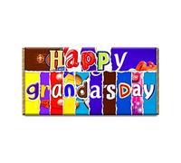 Happy Grandas Day Chocolate Bar Wrapper Novelty Gift for Fathers Day, Birthday (#909) (With Chocolate Bar)