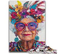 Happy Grandma 1000 Piece Jigsaw Puzzles for Adults,Decompressing Intellectual Educational Toy Birthday Present,Gifts,Wall Art (38x26cm)