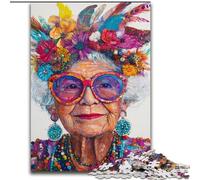 Happy Grandma 1000 Pieces Jigsaw Puzzles for Adults And Teens, Educational Games Home Decoration Birthday Present, Gifts, Wall Art (26x38cm)