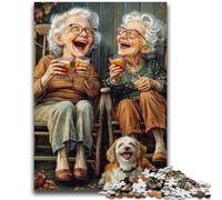Happy Grandma Jigsaw Puzzles for Adults 1000 Jigsaws,Toys Educational Games Stress Relieving Suitable for Desktop Decoration (50x75cm)